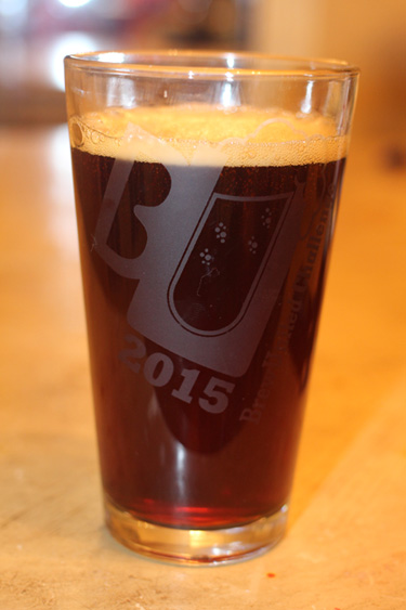 Old ale in glass